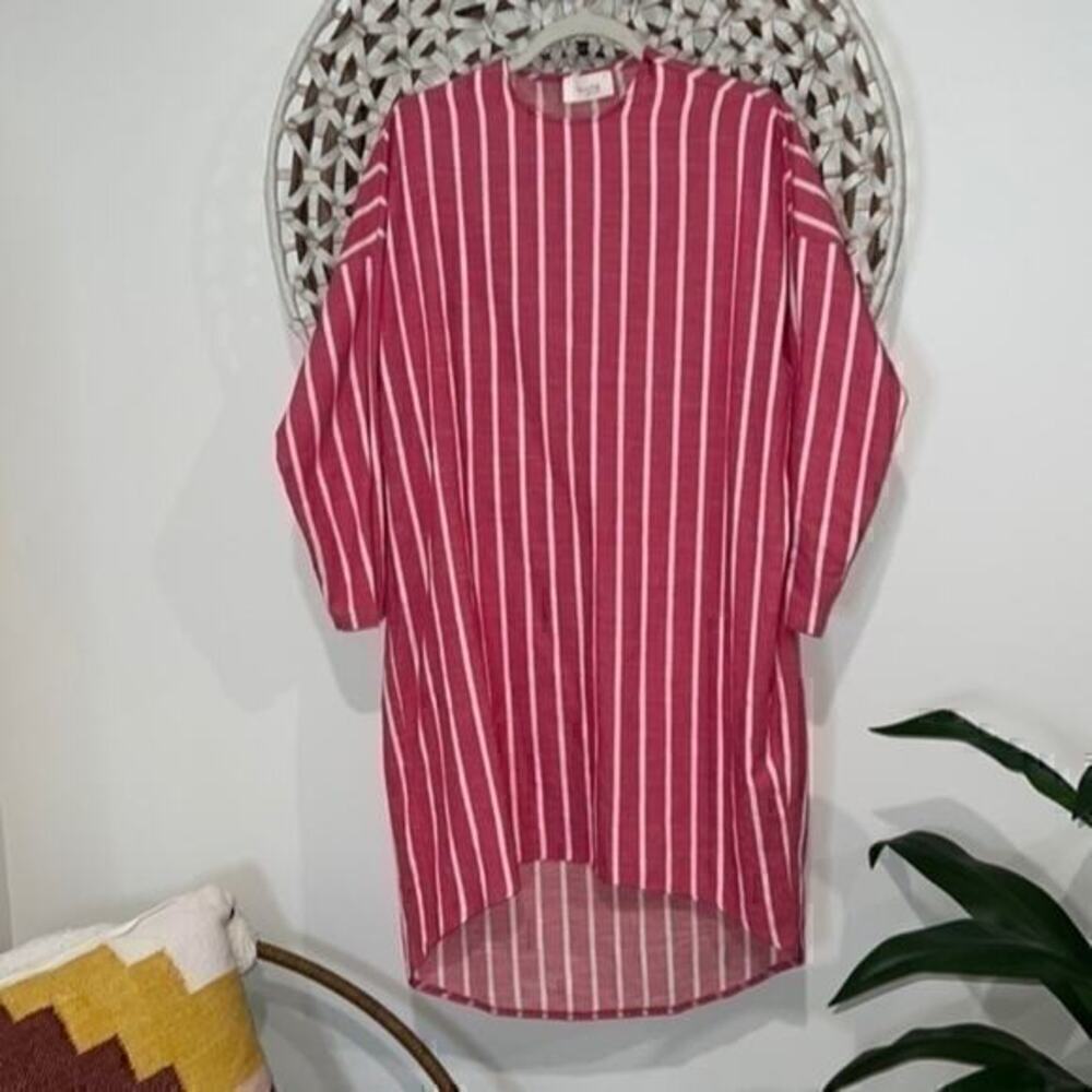 Touché Prive pink and white striped tunic dress size 2